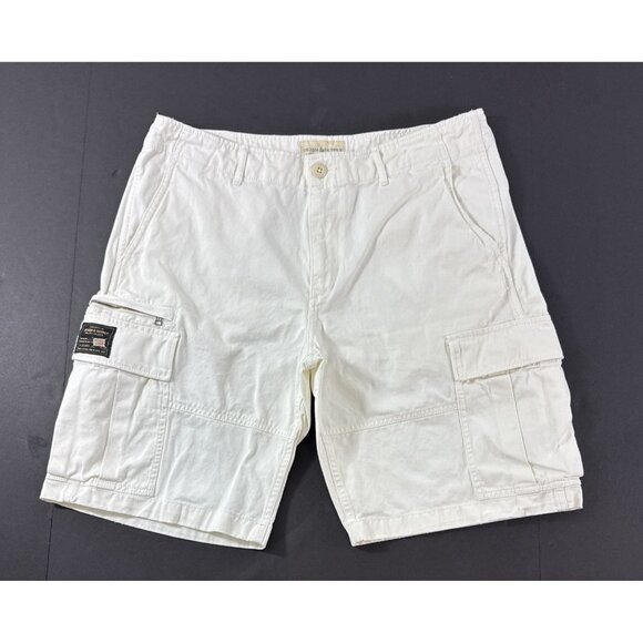Ralph Lauren Denim & Supply Mens Cargo Shorts Size 36 Military Flag Logo - Picture 1 of 8